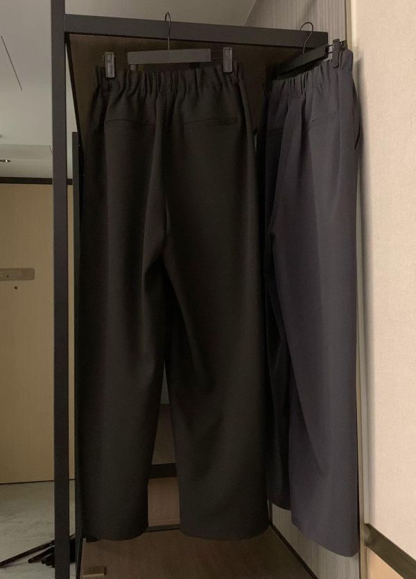 雙釦休閒寬鬆西褲 