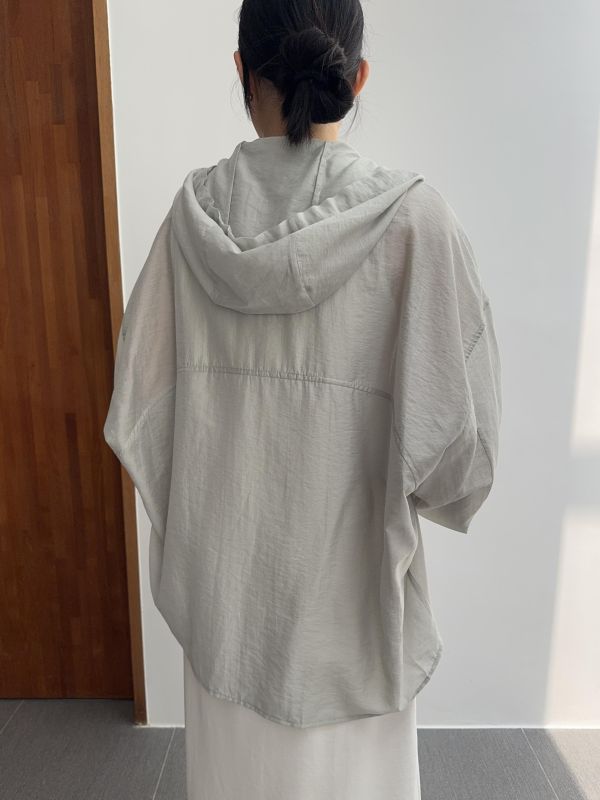 空氣感天絲連帽襯衫 