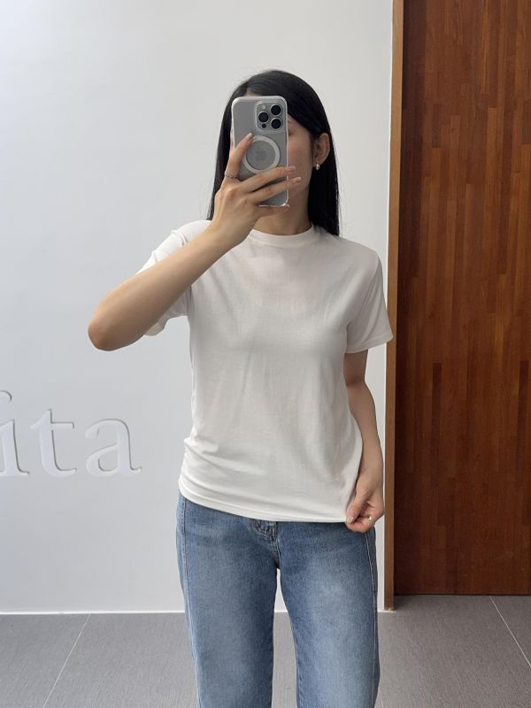簡約彈力素面短T 
