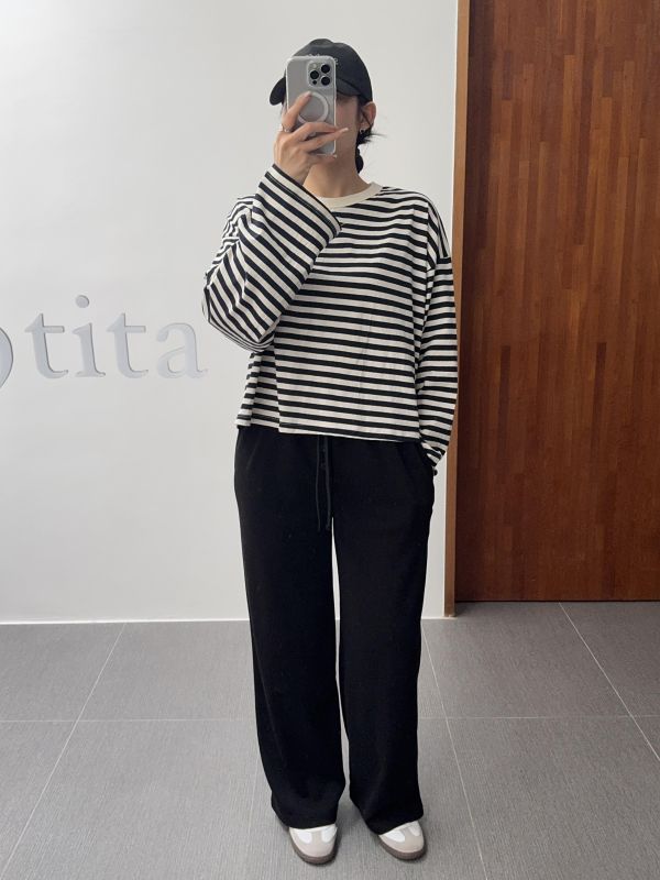 小釦子休閒舒服褲 