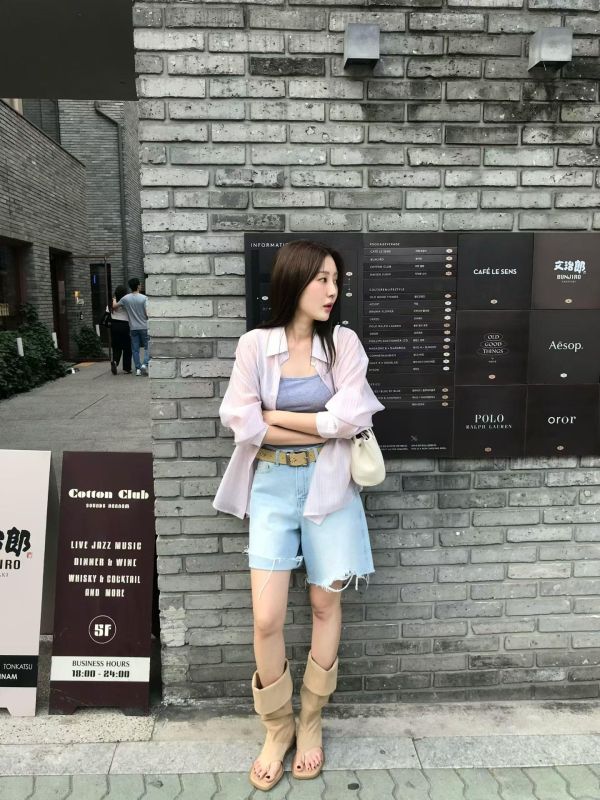 質感天絲直紋襯衫 