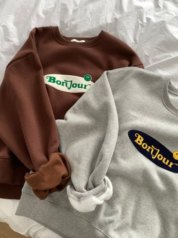 bonjour微笑大學T 