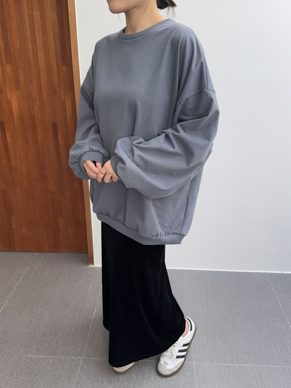 休閒素面寬鬆長版Tee 