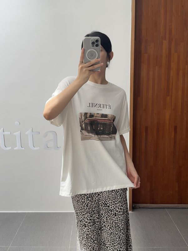 法式慵懶寬鬆T 