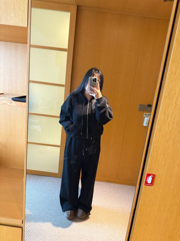 華夫格紋休閒舒服套裝 