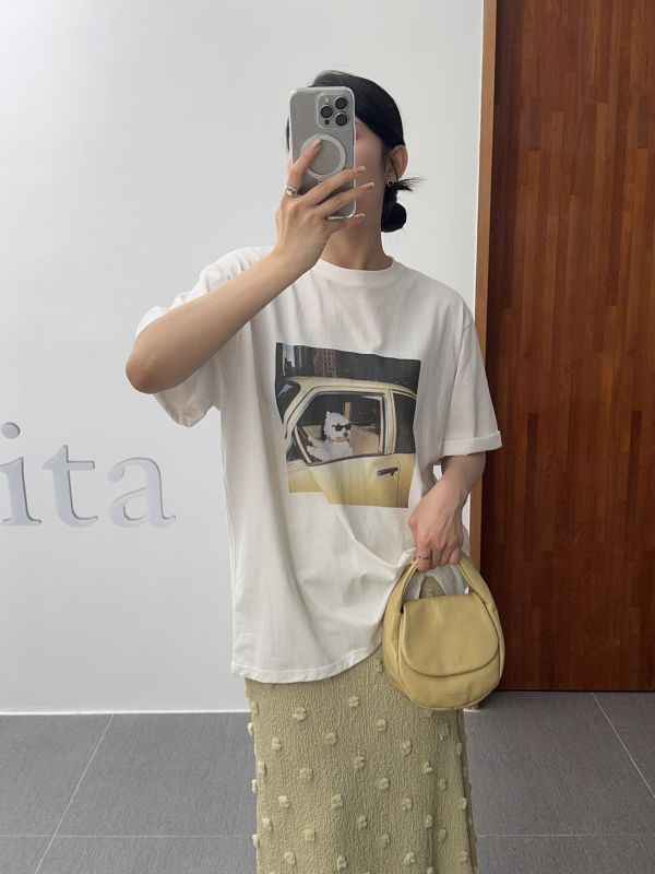 墨鏡狗狗開車短T 