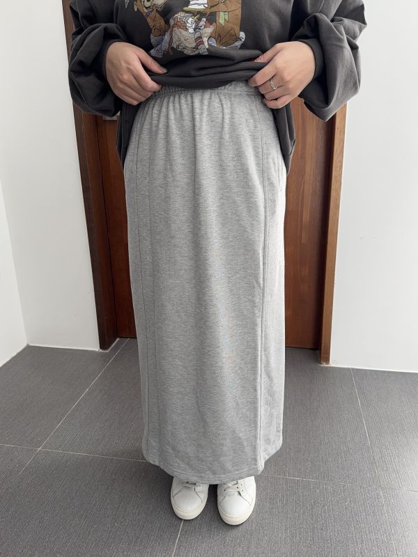 修身壓線休閒舒服裙 