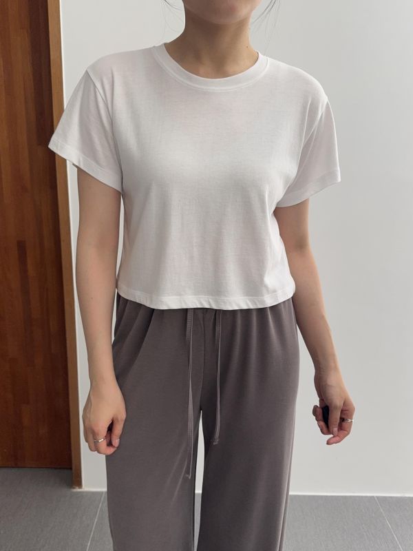 超舒服基本小短版T 