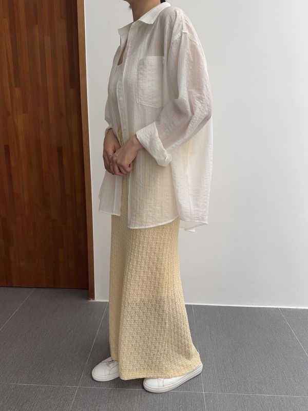 質感立體紋長裙 