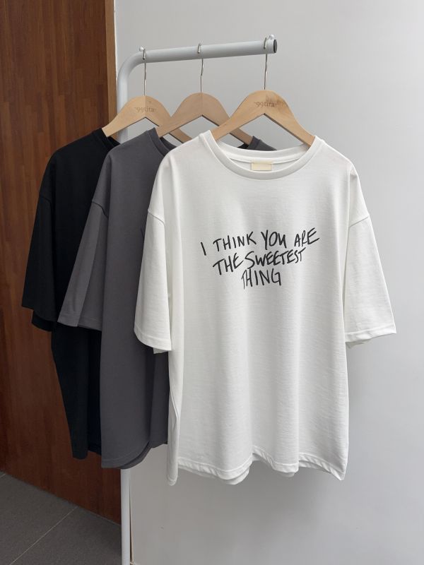 日常質感文字短T 