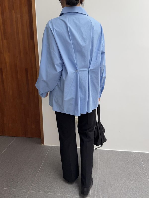 氣質美背雙釦襯衫 