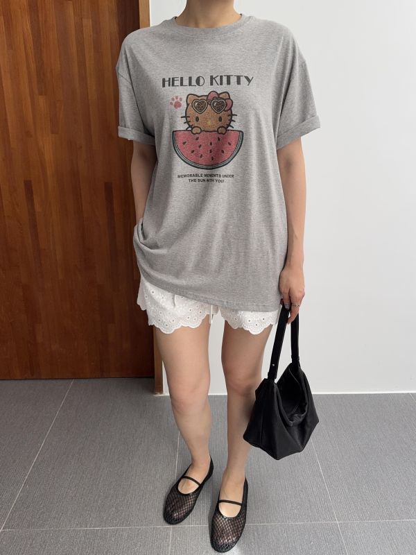烤焦hello kitty短 