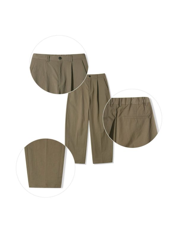 男裝-正面打摺休閒褲 