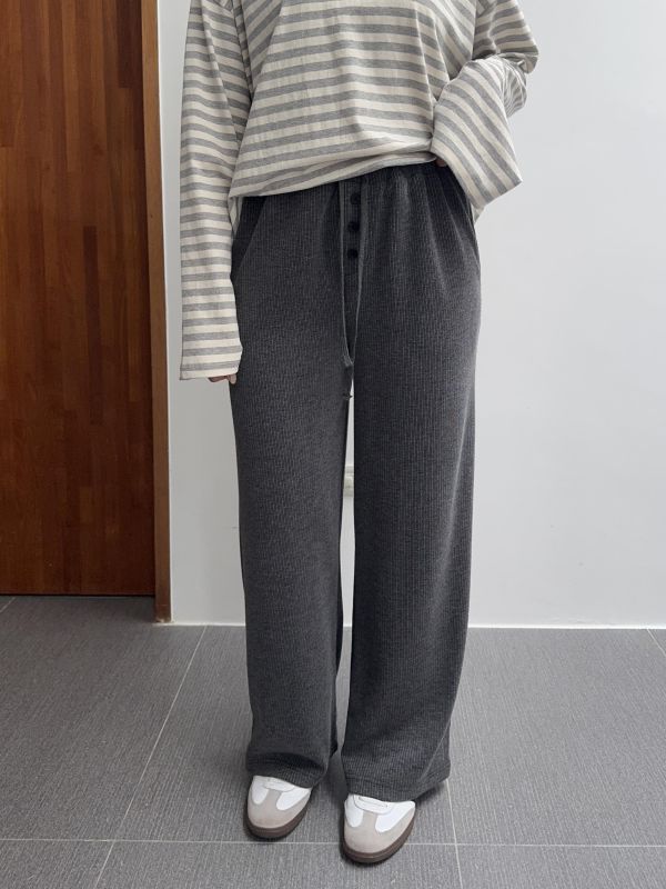 小釦子休閒舒服褲 