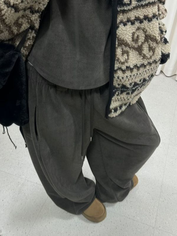 暖呼呼絨面刷毛舒服褲 