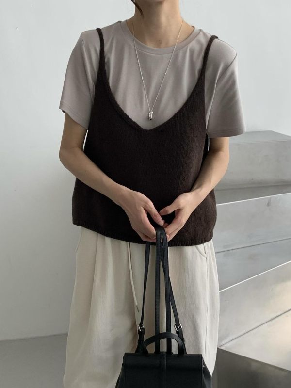 針織外搭造型小背心 