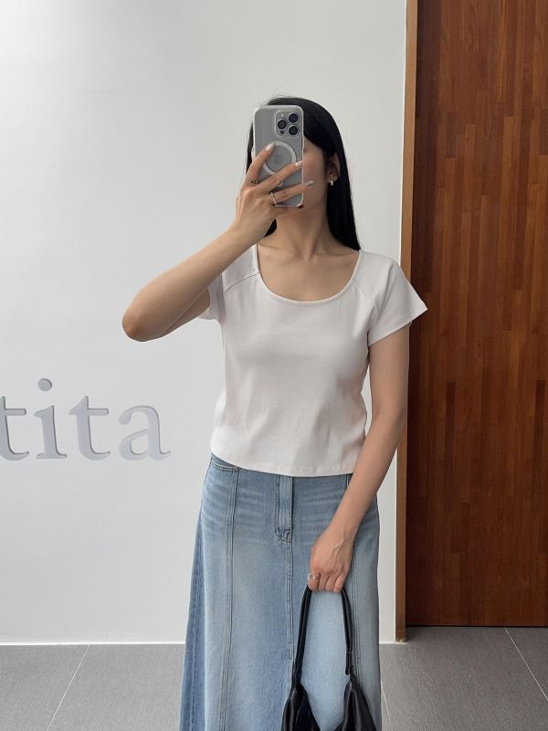 正反兩穿小短版T 