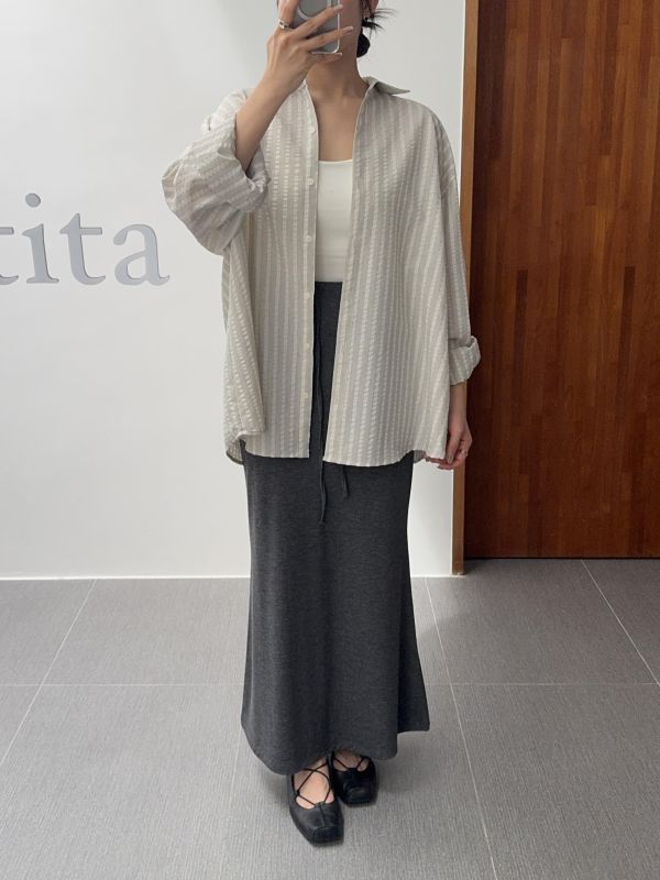 小魚尾舒服棉長裙 