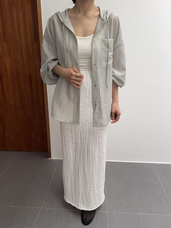 氣質泡泡紋長裙 