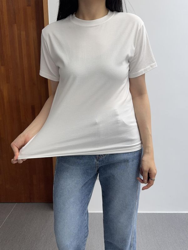 簡約彈力素面短T 