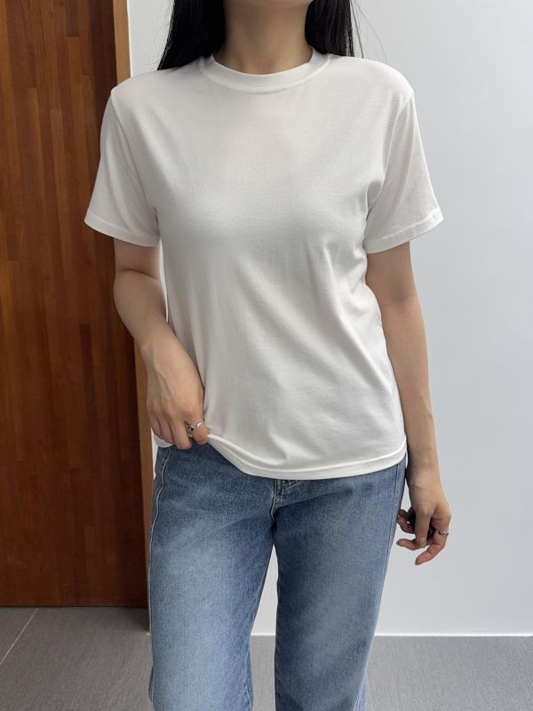 簡約彈力素面短T 