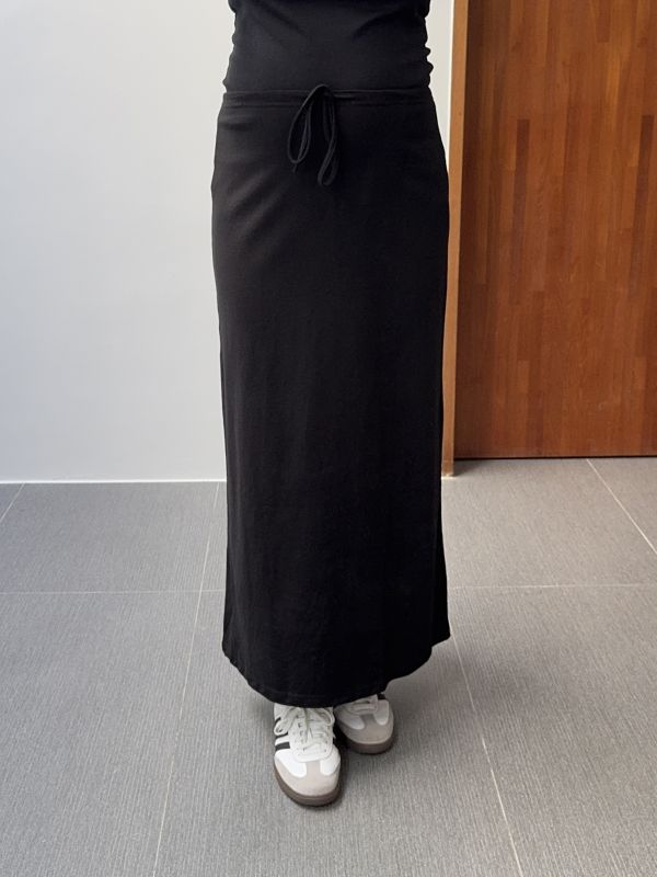 素面綁繩舒服長裙 