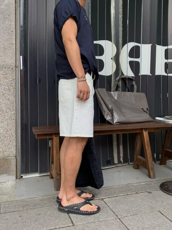 (男裝)百搭純白牛仔短褲 