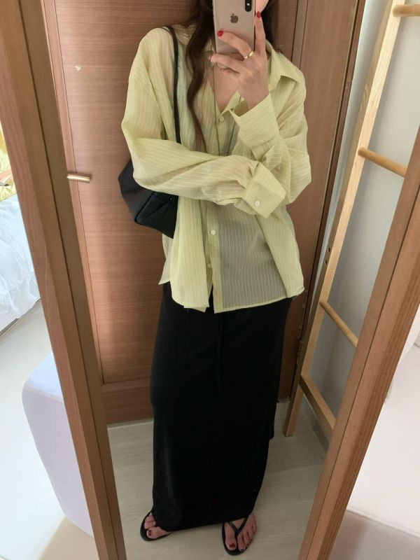 直紋清爽感襯衫 