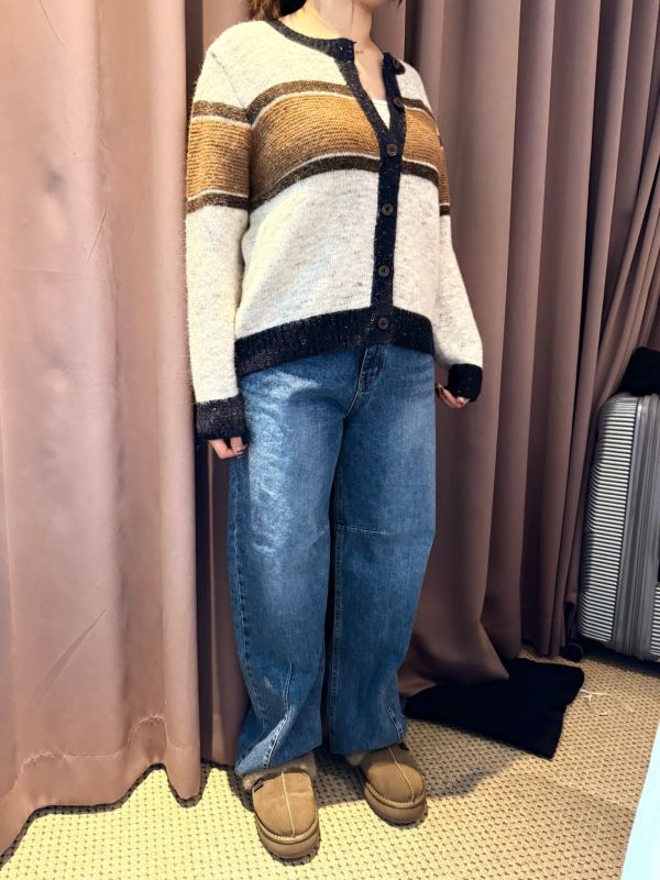 耐看壓線牛仔褲S-XL 