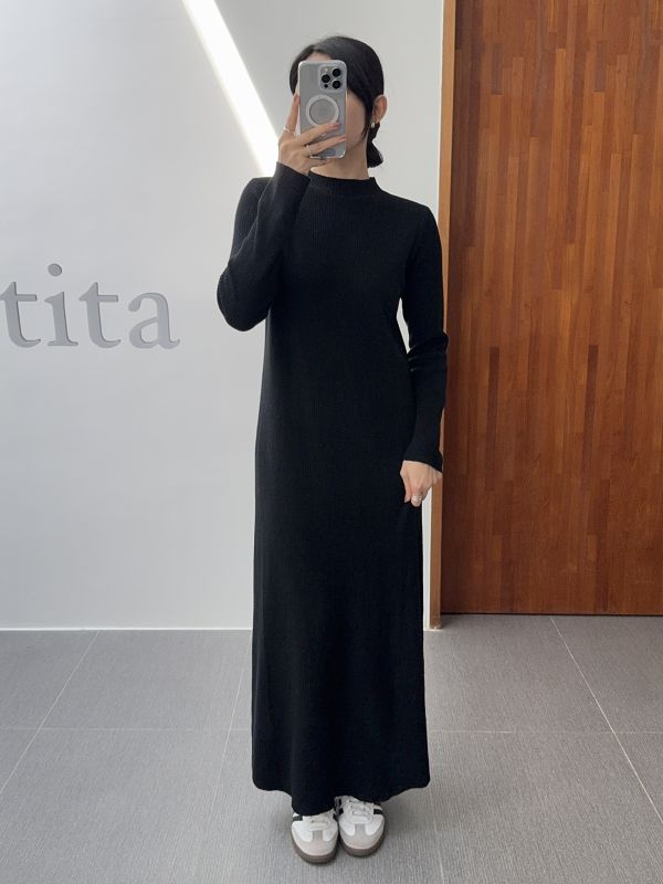 /現貨/超舒服微領針織長OPS 