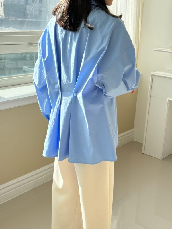 氣質美背雙釦襯衫 