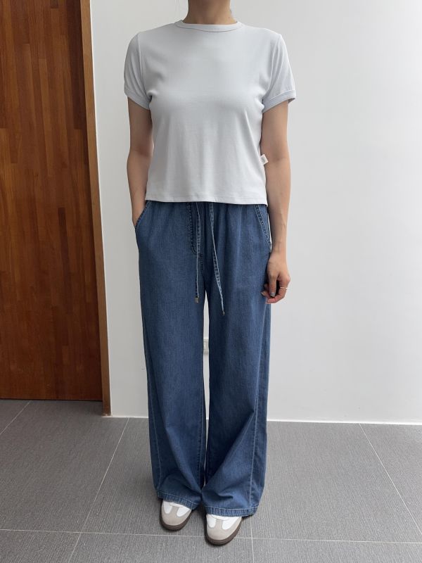 修身天絲牛仔舒服褲 