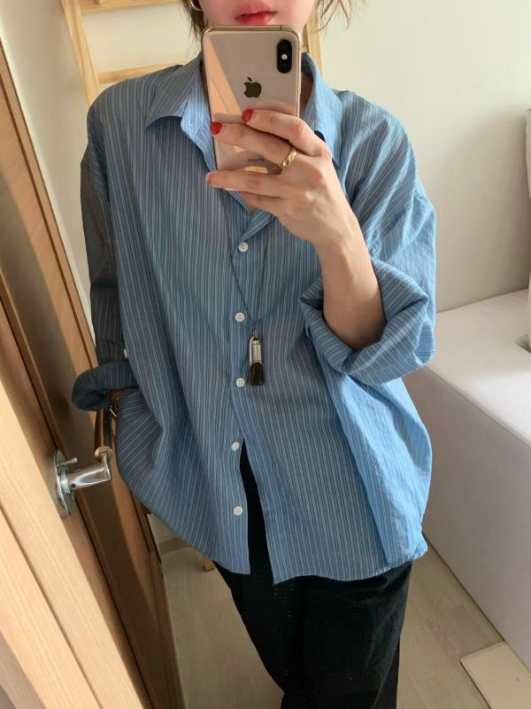直紋清爽感襯衫 
