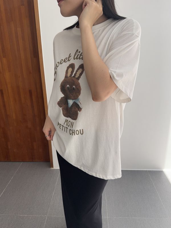 /現貨/可愛兔娃娃舒服短T 