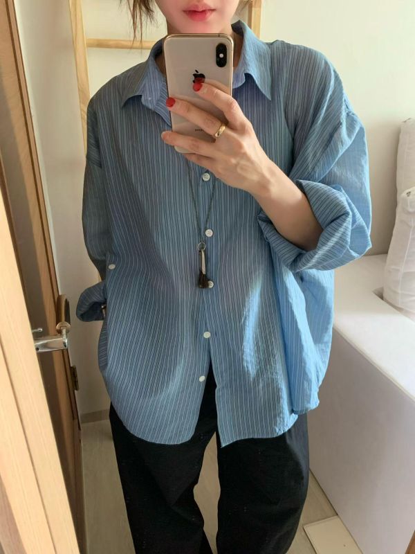 直紋清爽感襯衫 
