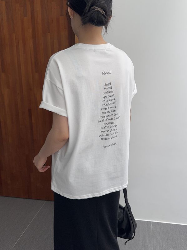 質感背面文字短T 