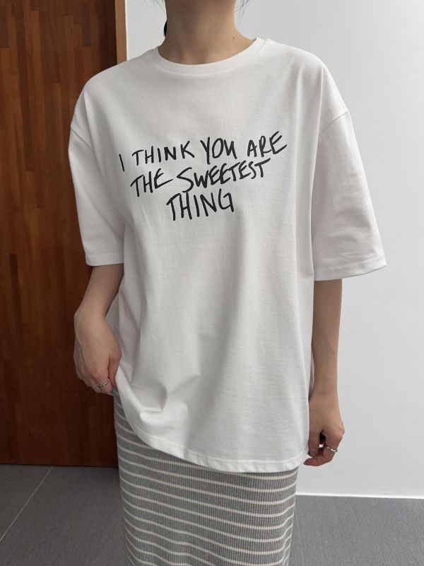 日常質感文字短T 