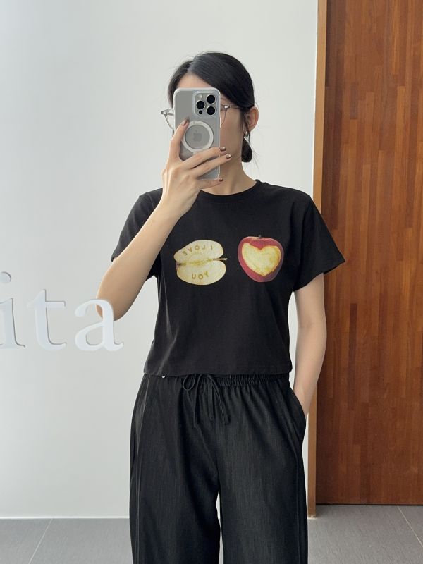 愛心蘋果小短版T 