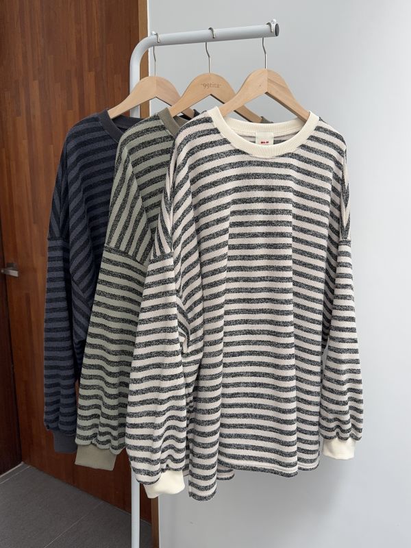 最喜歡的休閒寬鬆條紋T 