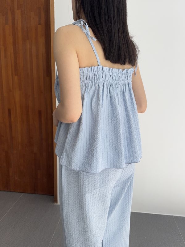 氣質可愛夏日綁繩背心 