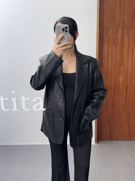 /限時優惠/低調高級感皮衣西外 