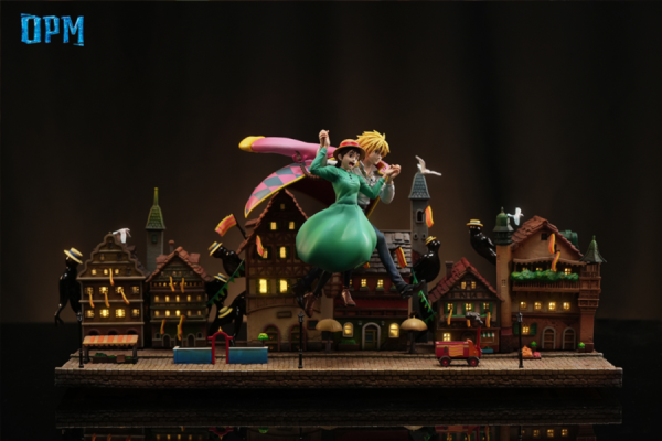 【補款】OPM-Studio>宮崎駿>桌面小場景系列006 霍爾的移動城堡 蘇菲與霍爾空中漫步 宮崎駿,霍爾的移動城堡,蘇菲與霍爾空中漫步,OPMStudio,GK,玩具,模型,雕像,擺飾,收藏,共鳴
