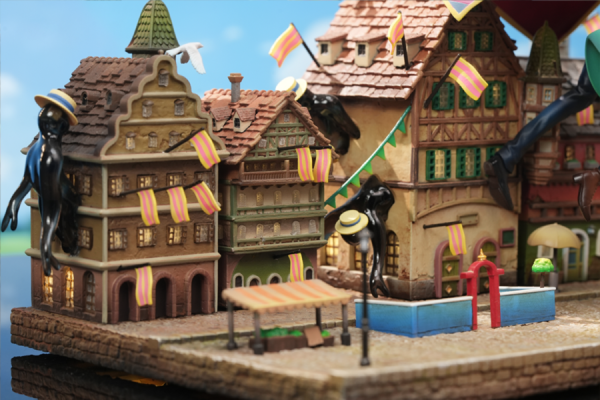 【補款】OPM-Studio>宮崎駿>桌面小場景系列006 霍爾的移動城堡 蘇菲與霍爾空中漫步 宮崎駿,霍爾的移動城堡,蘇菲與霍爾空中漫步,OPMStudio,GK,玩具,模型,雕像,擺飾,收藏,共鳴