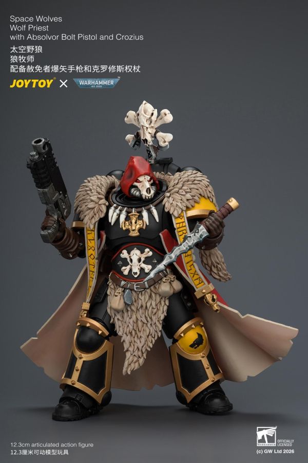 【預購】JOYTOY > 戰鎚40K > 1/18 太空野狼 狼牧師 JOYTOY,戰鎚40K,太空野狼,狼牧師,GK,玩具,收藏,擺件,模型,公仔,人偶,手辦,動漫