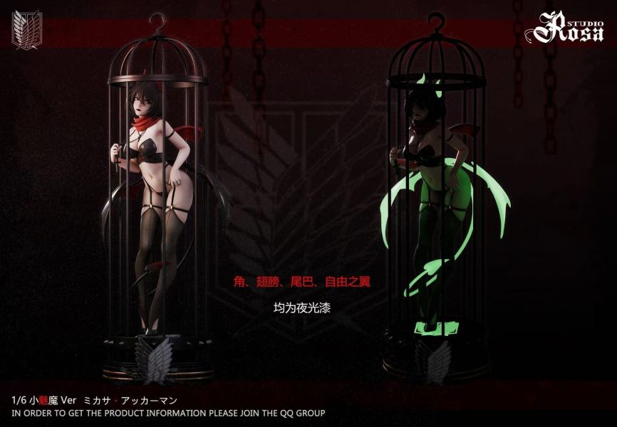 【預購】Rosa-Studio > 進擊的巨人 > 1/6 籠中魅魔 NO.2·魅魔三笠 米卡莎·阿卡曼 (雙頭雕 & 雙版本) Rosa-Studio,進擊的巨人,米卡莎,GK,玩具,收藏,擺件,模型,公仔,人偶,手辦,動漫