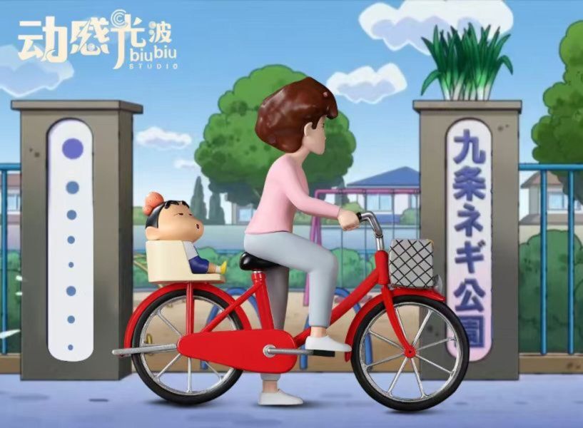 【預購】動感光波工作室>蠟筆小新>自行車美冴 & 小新 蠟筆小新,自行車美冴,小新,GK,玩具,模型,雕像,擺飾,收藏,共鳴