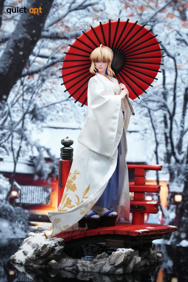 【預購】Quiet Art > Fate > 1/4 白色永恆 和風Saber 阿爾托莉雅·潘德拉貢 (雙版本) Fate,Saber,阿爾托莉雅·潘德拉貢,GK,玩具,模型,雕像,共鳴