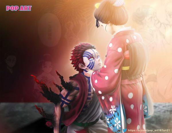 【海外現貨】POP.ART > 鬼滅之刃 > 狛戀 猗窩座&戀雪 (雙版本) 鬼滅之刃,猗窩座&戀雪,GK,玩具,模型,雕像,共鳴