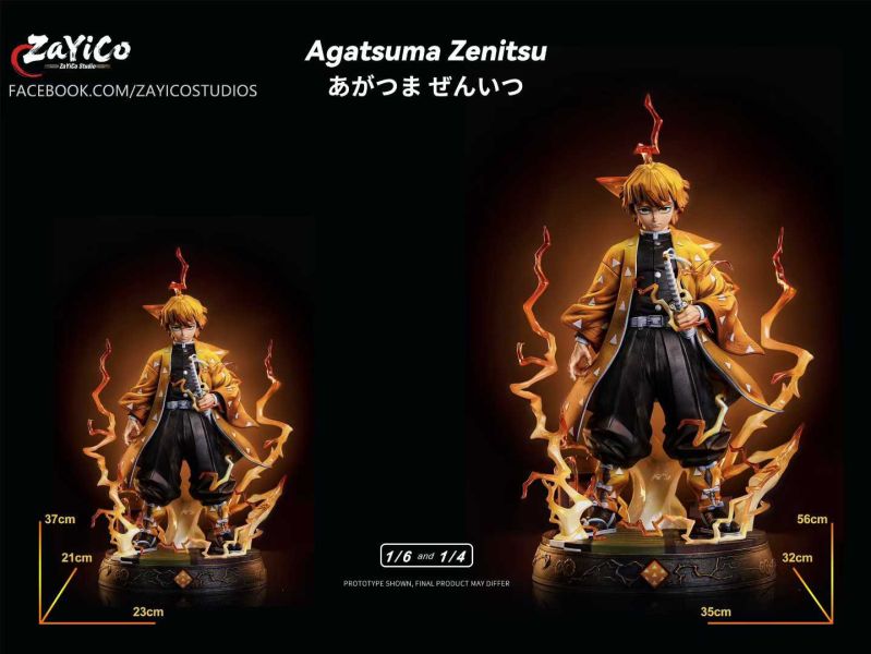 【預購】Zayico-Studio > 鬼滅之刃 > 1/4&1/6 我妻善逸 (雙比例) (雙版本) Zayico-Studio,鬼滅之刃,我妻善逸,GK,玩具,收藏,擺件,模型,公仔,人偶,手辦,動漫