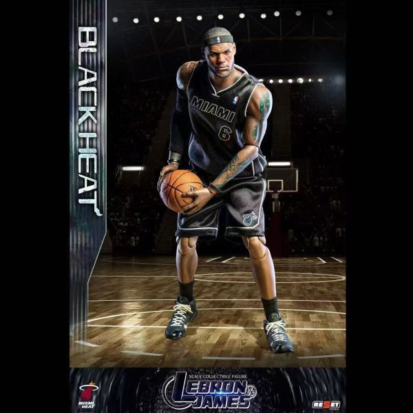 【售罄-代購/追加服務請洽客服】Reset-Studio>NBA>1/6 時刻系列 熱火隊 詹姆斯黑熱套裝 怪博士與機器娃娃,阿拉蕾,GK,玩具,模型,雕像,擺飾,收藏,共鳴